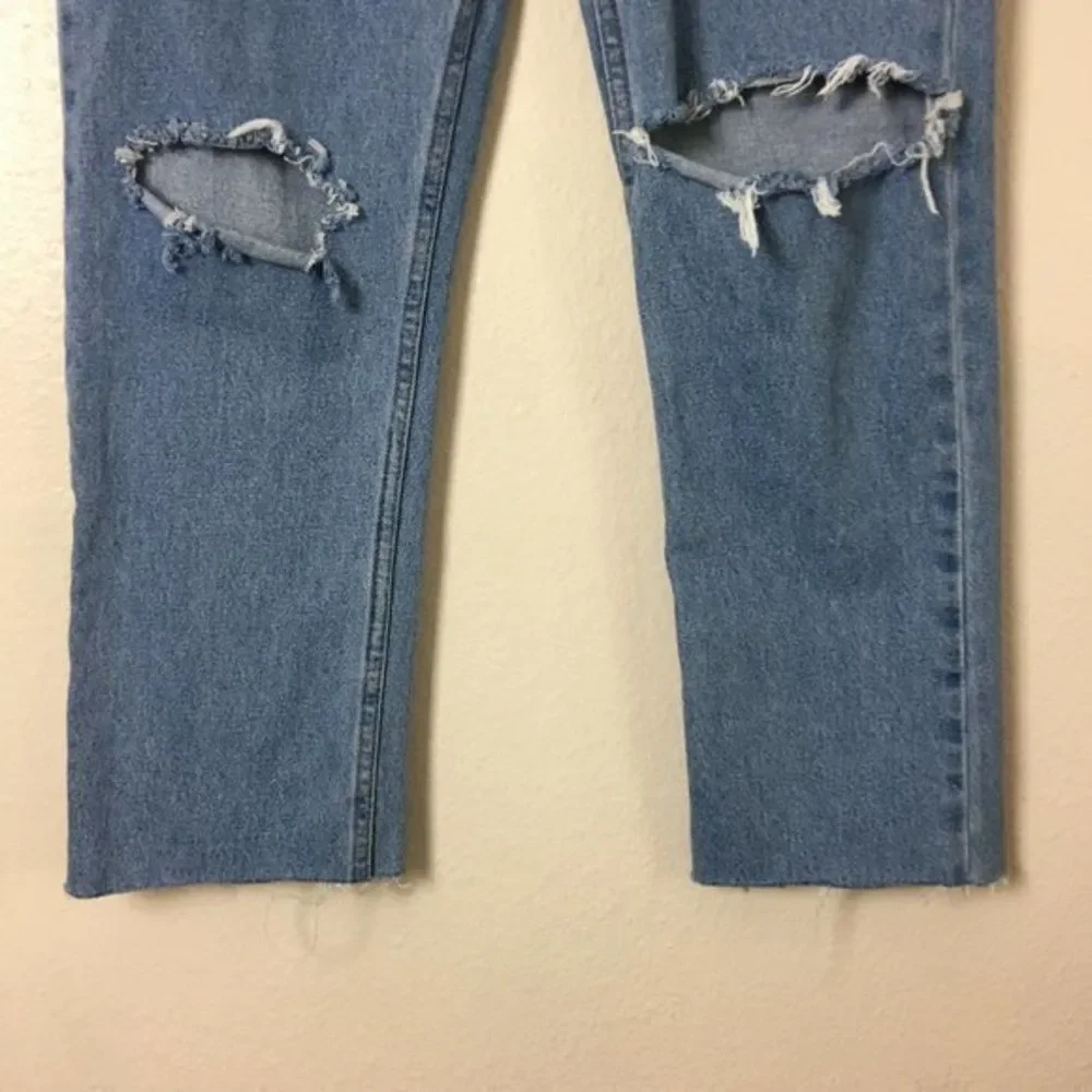 George Distressed Jeans Rigid Denim 100% Cotton Men’s Size 30 Measures 30x27